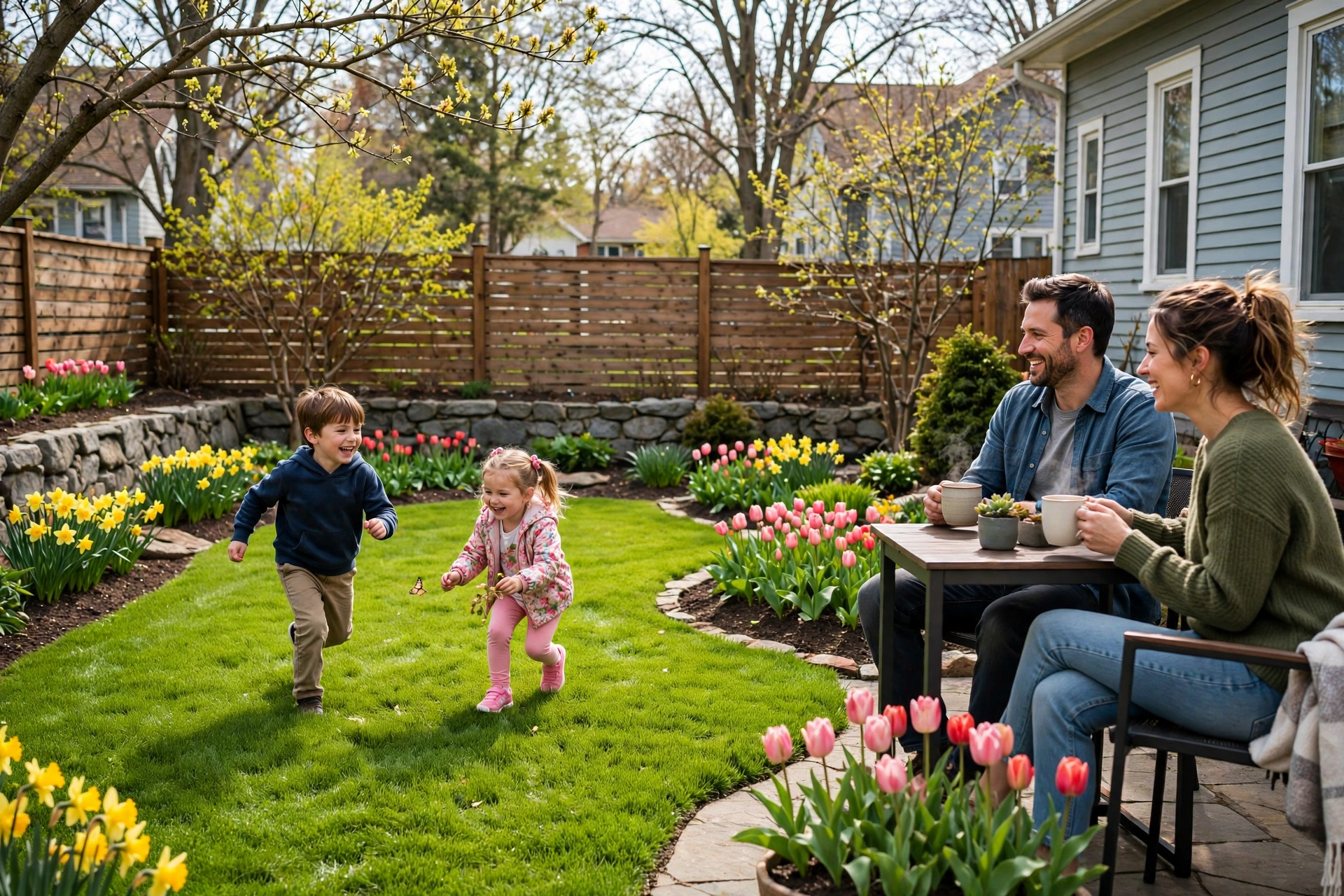 Spring family garden